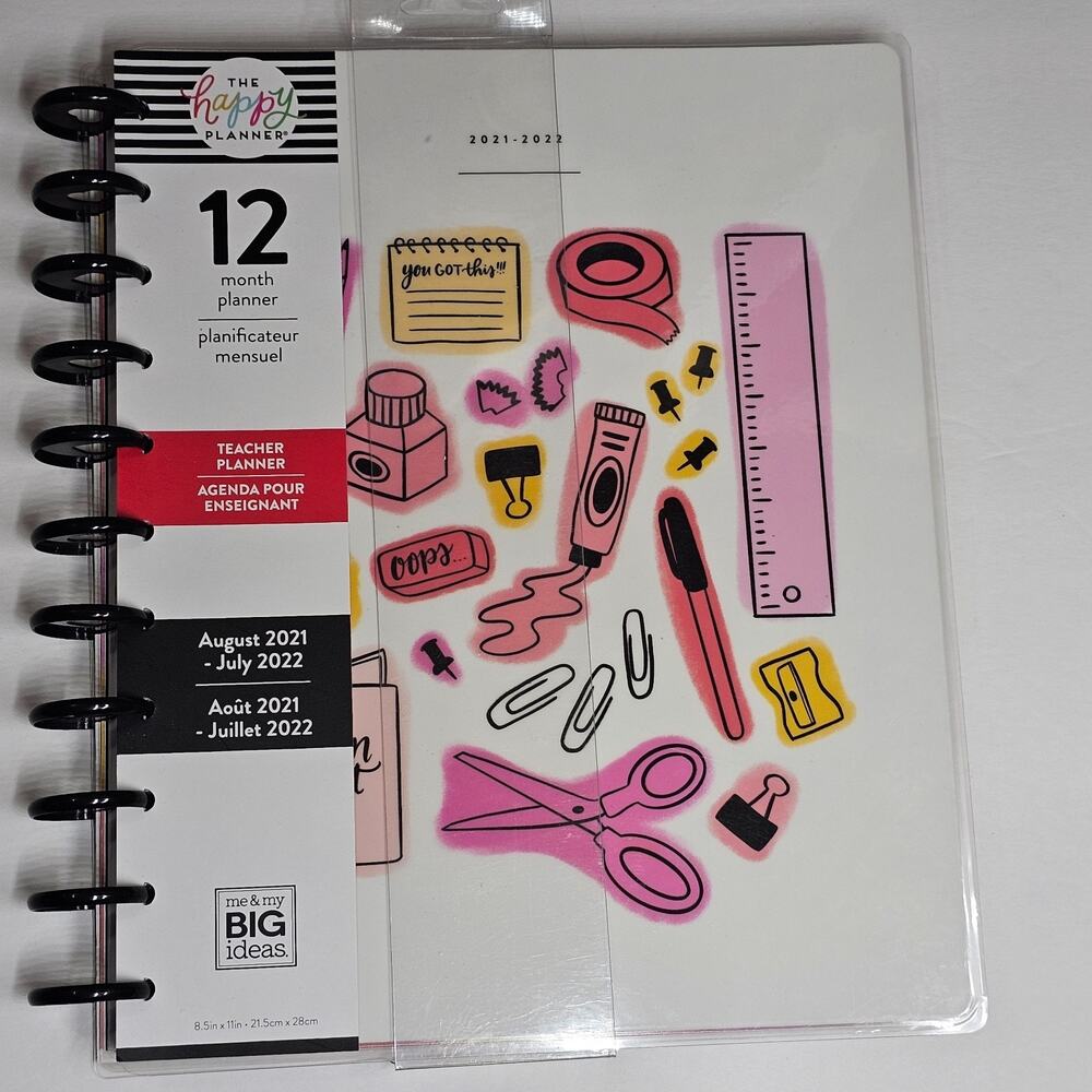 Happy Planner LOVE OF LEARNING Big Teacher Layout 12 Month Aug 2021-July 2022